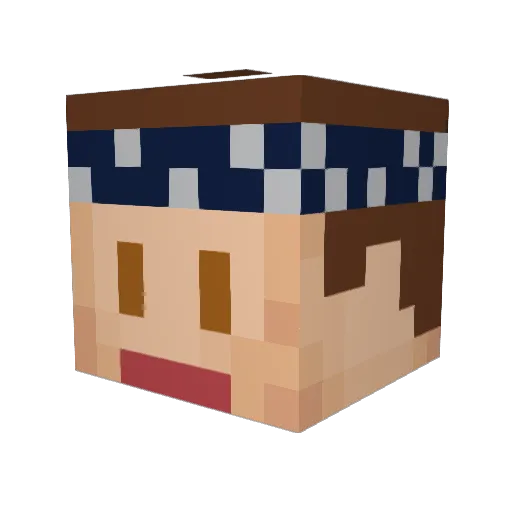 Niggooh Minecraft avatar head, 3D render