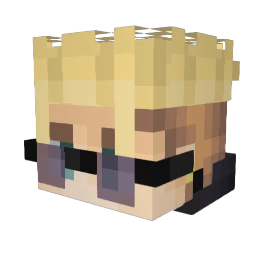 Nigh1mareSans Minecraft avatar head, 3D render
