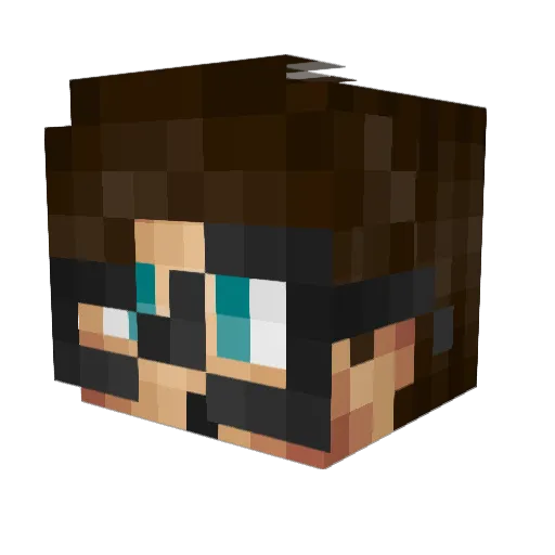 Nigh4 Minecraft avatar head, 3D render