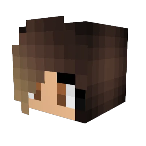 Nighean Minecraft avatar head, 3D render