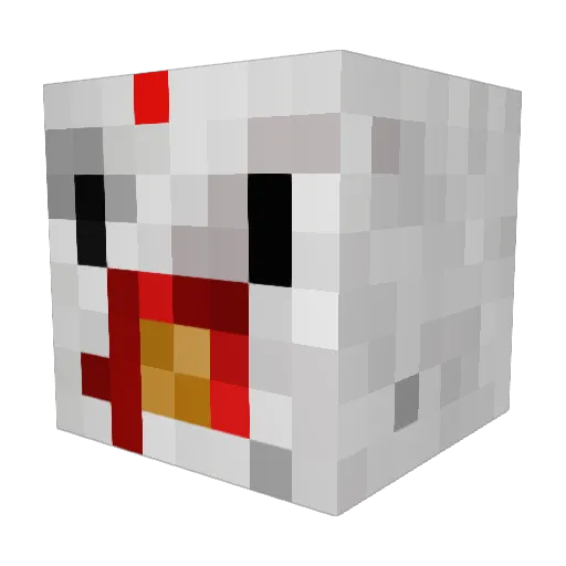 Night00_ Minecraft avatar head, 3D render