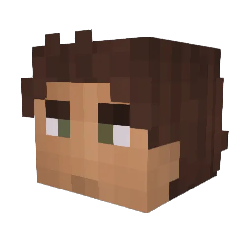Night800 Minecraft avatar head, 3D render