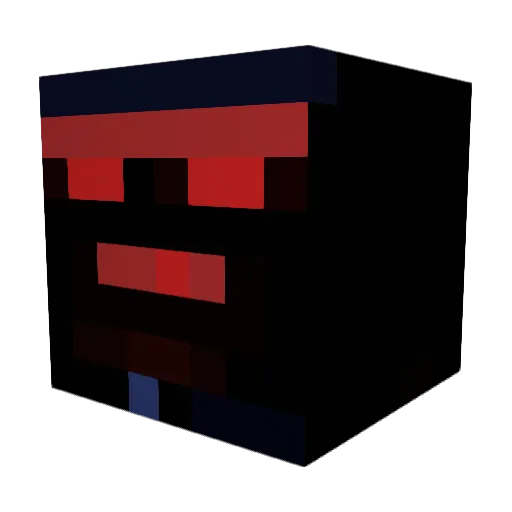 NightAgent Minecraft avatar head, 3D render
