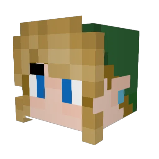 NightAngel45 Minecraft avatar head, 3D render