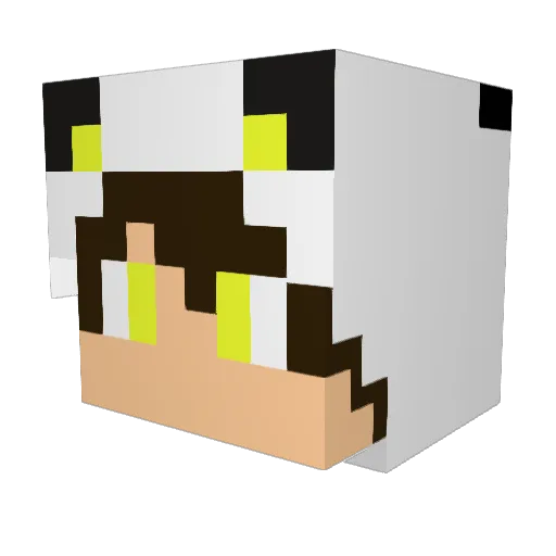 NightBeast Minecraft avatar head, 3D render