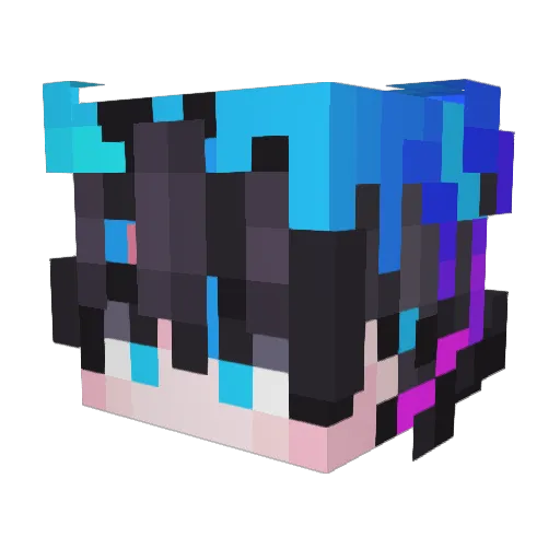 NightCipher Minecraft avatar head, 3D render