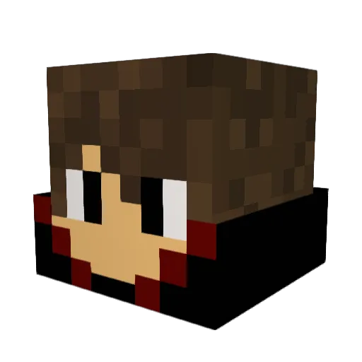 NightCoreMan Minecraft avatar head, 3D render