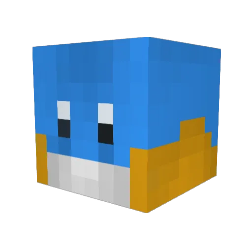 NightCrafted Minecraft avatar head, 3D render