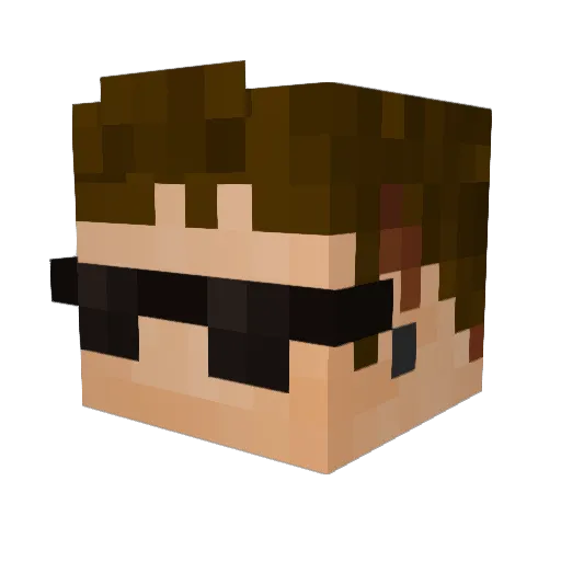 NightDX Minecraft avatar head, 3D render
