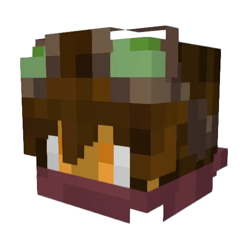 NightEcho Minecraft avatar head, 3D render