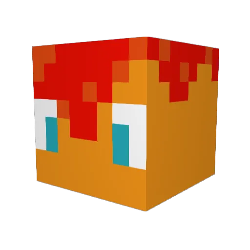 NightFlames8680 Minecraft avatar head, 3D render