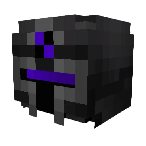 NightFlix Minecraft avatar head, 3D render