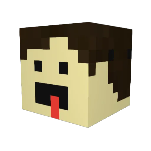 NightFlux13 Minecraft avatar head, 3D render