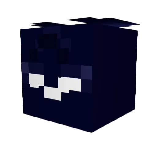 NightFoxe Minecraft avatar head, 3D render