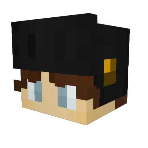 NightFury83 Minecraft avatar head, 3D render