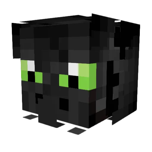 NightFurySS Minecraft avatar head, 3D render