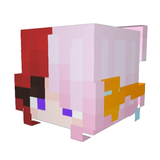 NightGemi Minecraft avatar head, 3D render