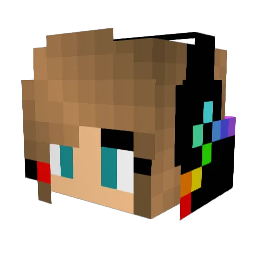 NightHunter09 Minecraft avatar head, 3D render