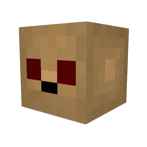 NightIA Minecraft avatar head, 3D render