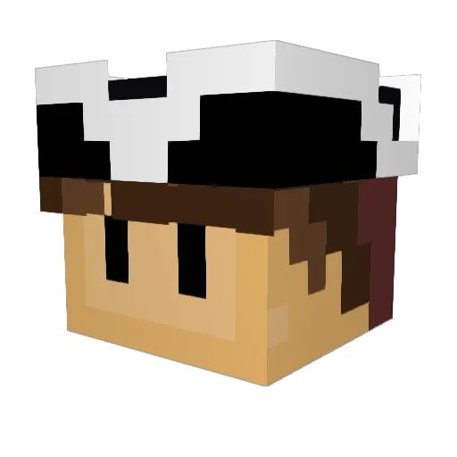 NightLC Minecraft avatar head, 3D render