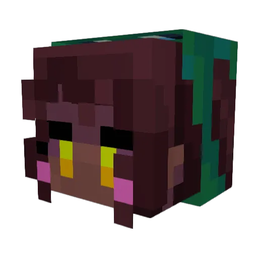 NightNeoZ Minecraft avatar head, 3D render