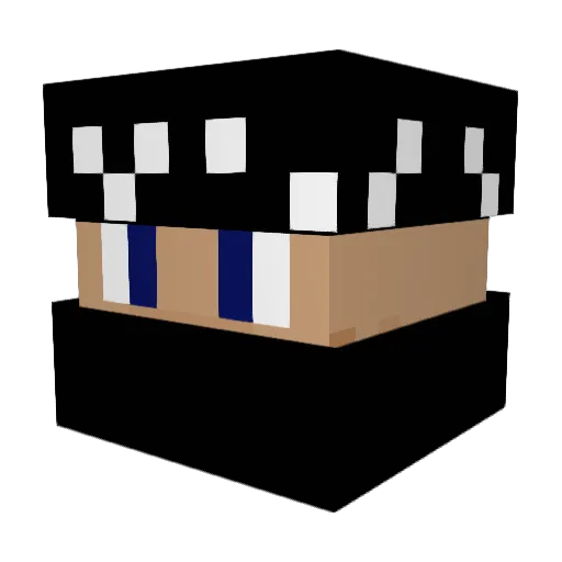 NightNinja_624 Minecraft avatar head, 3D render
