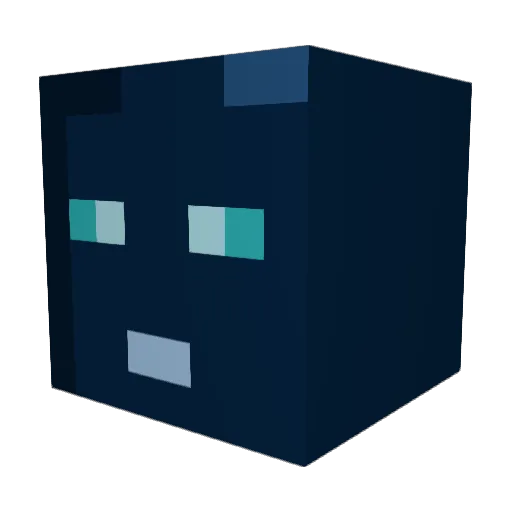 NightNoMoon Minecraft avatar head, 3D render