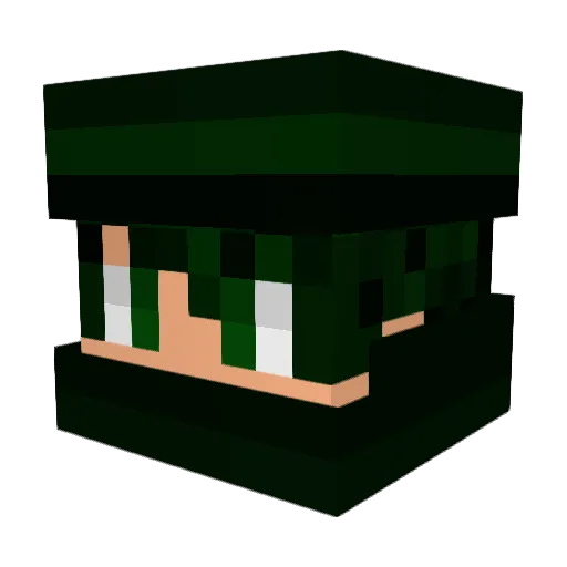 NightNuke Minecraft avatar head, 3D render