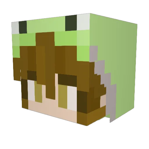 NightPhoenix091 Minecraft avatar head, 3D render