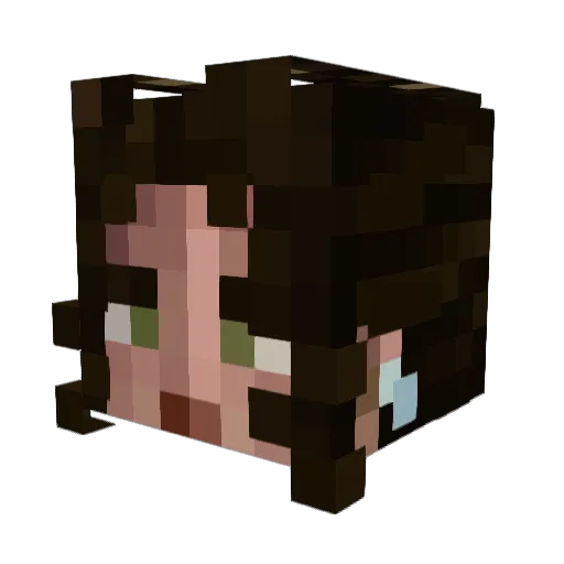 NightQueen0429 Minecraft avatar head, 3D render