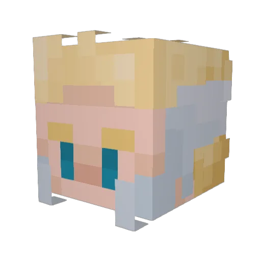 NightREZ Minecraft avatar head, 3D render