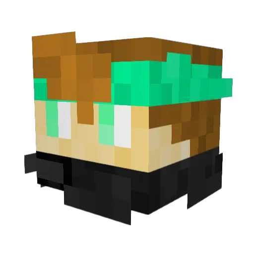 NightReeper11 Minecraft avatar head, 3D render