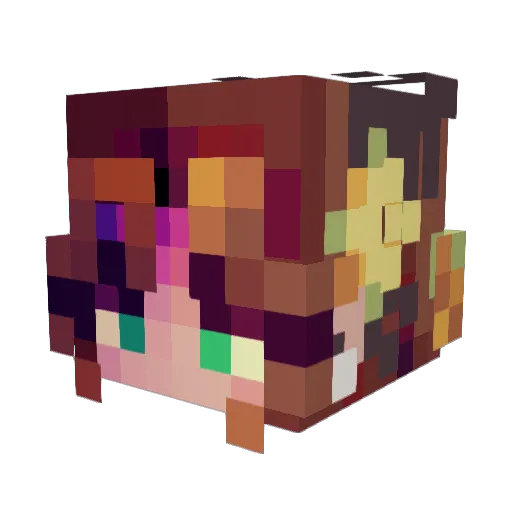 NightRogue77 Minecraft avatar head, 3D render
