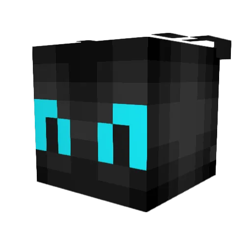 NightSeries_ Minecraft avatar head, 3D render