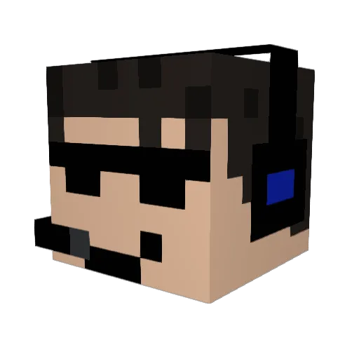 NightSquid55 Minecraft avatar head, 3D render