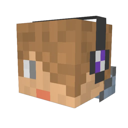 NightStalk3r_ Minecraft avatar head, 3D render