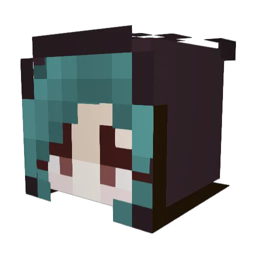 NightStray Minecraft avatar head, 3D render