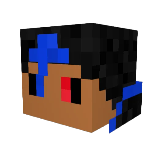 NightStrikeYT Minecraft avatar head, 3D render