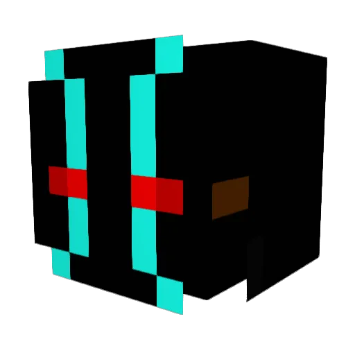 NightTerror12 Minecraft avatar head, 3D render