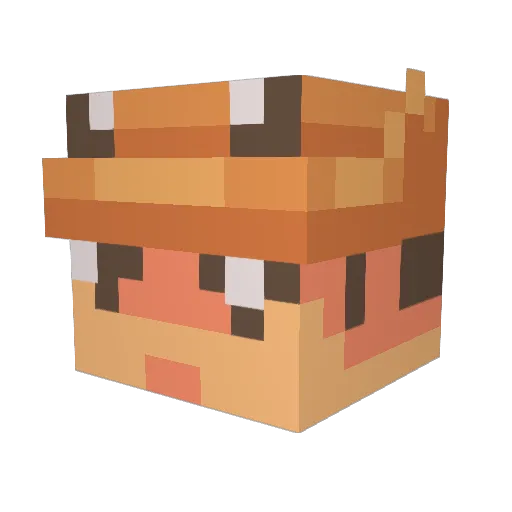 NightUwU Minecraft avatar head, 3D render