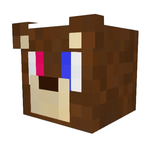 NightVipex Minecraft avatar head, 3D render