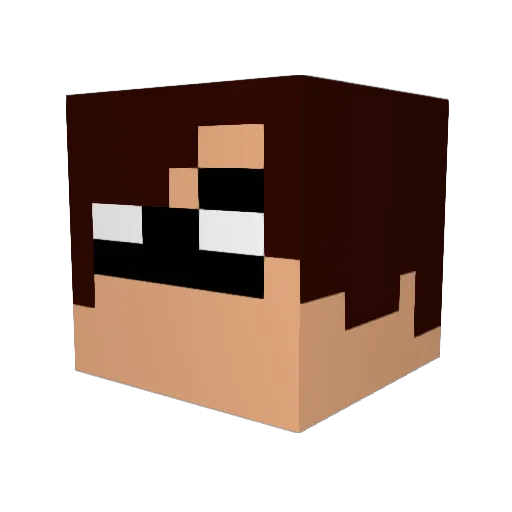 NightWingIt Minecraft avatar head, 3D render