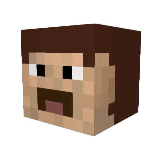 NightWolfo Minecraft avatar head, 3D render
