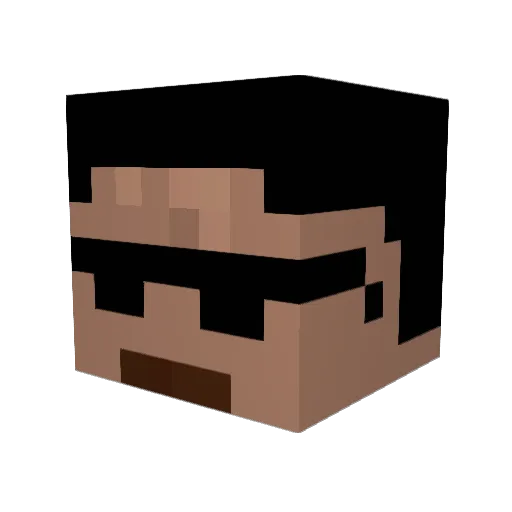 NightWorm_ Minecraft avatar head, 3D render