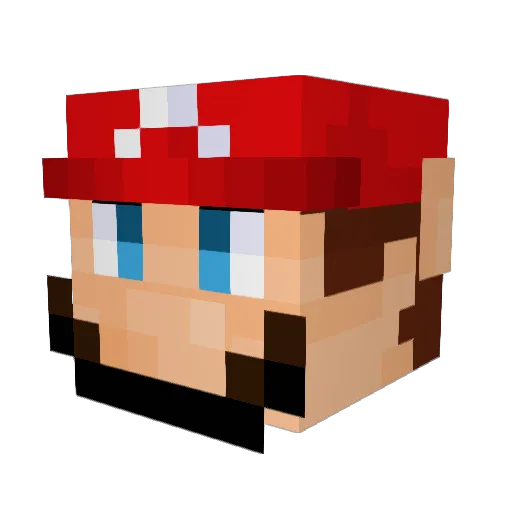 Night_74 Minecraft avatar head, 3D render