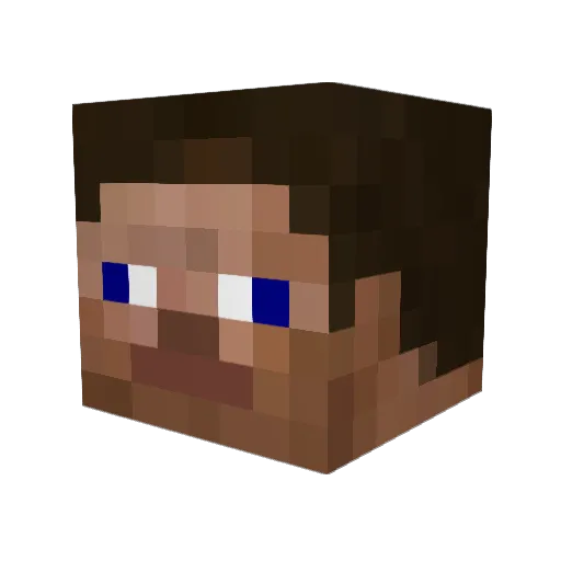 Night_E Minecraft avatar head, 3D render