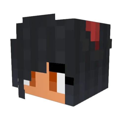 Night_Fury_10 Minecraft avatar head, 3D render