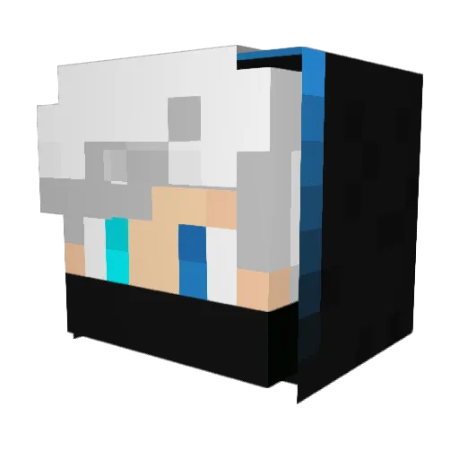 Night_LQL Minecraft avatar head, 3D render