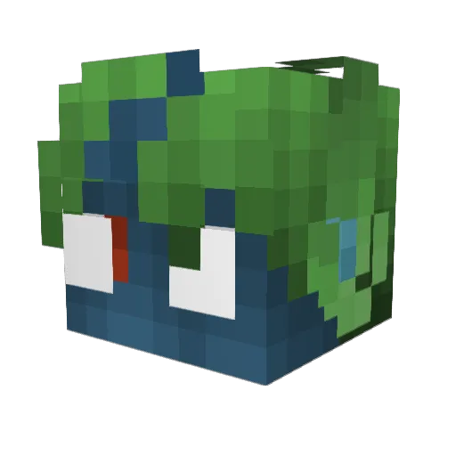Night_ShadowV1 Minecraft avatar head, 3D render