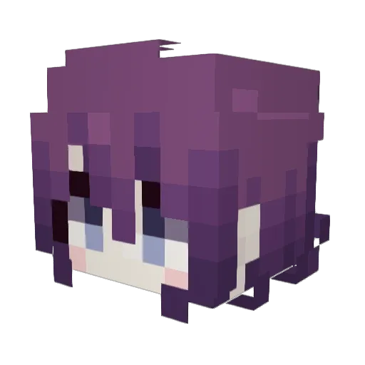 Night_a_Light_ Minecraft avatar head, 3D render